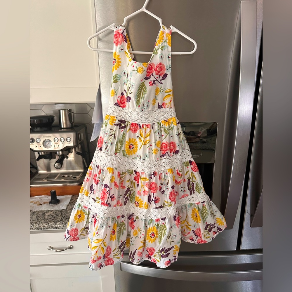 Super Cute Girls Floral Artisan Dress Size 5T